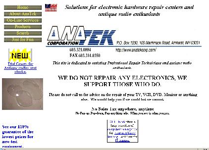anatek electronic repair website