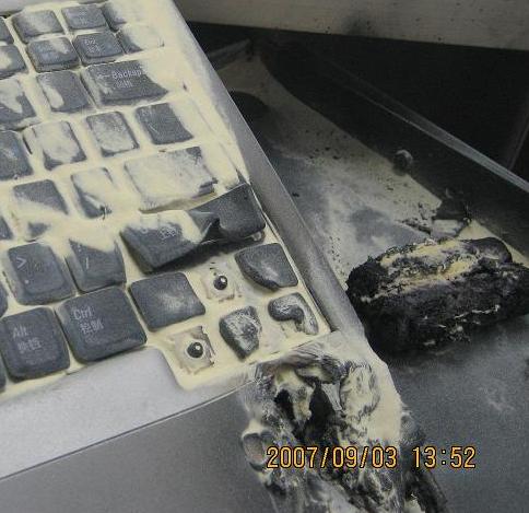 laptop burn